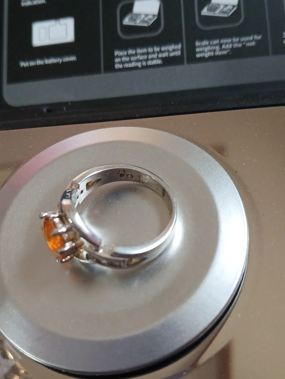 Vintage Mexican Fire Opal Size 6.75 Silver Ring